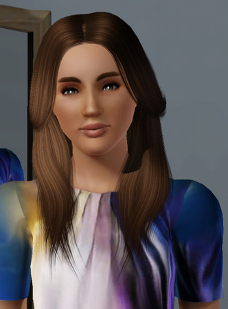Sims 3 — Elizabeth Serrano by summerdays — No one in Elizabeth's family can understand why she was born with deep blue