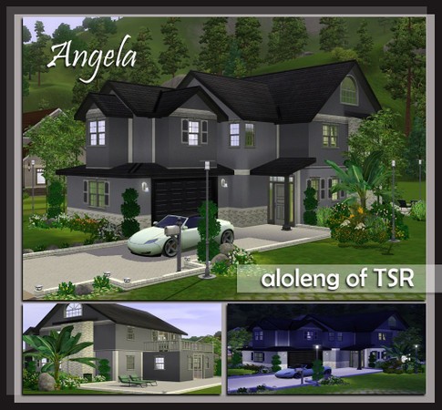 Sims 3 — Angela by aloleng — 3 bedroom, 2 toilet and bath, 1 powder room. WA expansion pack needed. Car not included.