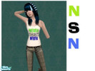 Sims 2 — NeverShoutNever T-shirt Skinnies+ converse by xSimsChickx — I love NSN so I decided to make an outfir ;) NSN