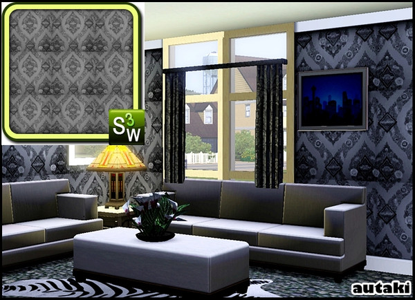 Sims 3 — Thai wall01 by autaki — Wallpapers Lai Thai. A pattern that reflects a beautiful lightness of the Thai nation