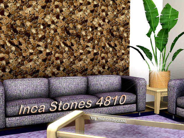 Sims 3 — Inca Stones 4810 by matomibotaki — Brick pattern in 2 brown shades and beige, 3 channel, to find under