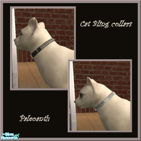 Sims 2 — Cat bling collars by Paleoanth — Diamond pet collars for your cats. Cats need the bling too. 