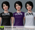 Sims 3 — Twloha T-Shirts 03 // (Young) Adult Female by lunardice — Collection of shirts from twloha for Y/Adult females.