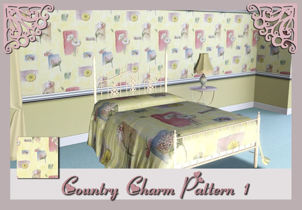 Sims 3 — Country Charm Pattern 1 by ziggy28 — Country charm pattern 1. Suitable for wall and fabric. I orignially make