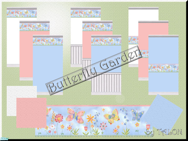 Sims 2 — Butterfly Garden by Cerulean Talon — Rare pastel butterflies and cute flowers designed to brighten and enthrall