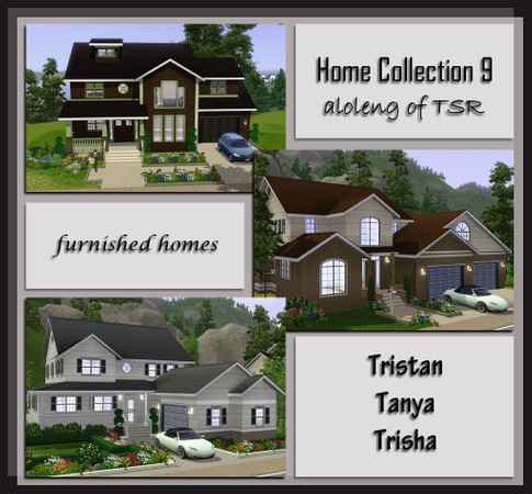 Sims 3 — Home Collection 9 by aloleng — Fully and partly furnished homes. WA expansion pack needed. Cars not included in