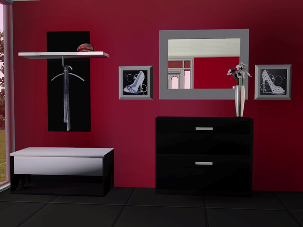 Sims 3 — Wardrobe Camelia by CaliDea — Variation White and Variation Black and White