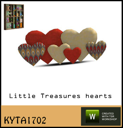 Sims 3 — Little treasures hearts by Kyta1702 — to decorate your treasure shelf