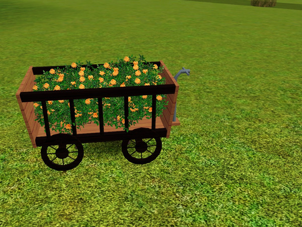 Sims 3 — Gardendecoration Handcart by CaliDea — Handcart Only BuildMod Plants work with Cheat "moveObjects