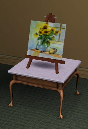 Sims 3 — Table Easle by Princezz89 — An decorative Table Easle with 5 different Aquarell-Motives. Choose your favorite