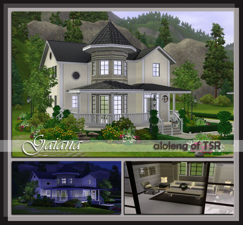 Sims 3 — Gaiana by aloleng — 3 bedroom, 3 toilet and bath, 1 car garage home. WA expansion pack needed.