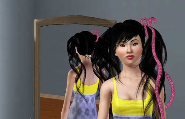 Sims 3 — Melinda  by bucklewink — Skin by ladyfrontbum asian skin full non default Hair by anubis