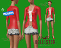 Sims 3 — hollister red sweater and mini by marleon — hollister red sweater and mini