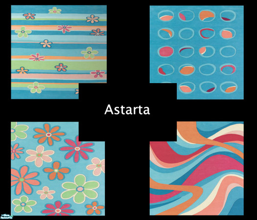 Sims 2 — Aqua Flowers by Astarta — Mesh not needed - Maxis recolor.