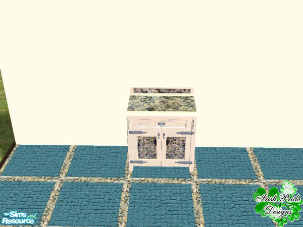 Sims 2 — Blue Granite Kitchen - Counters by Irish Pride — The Blue Granite counters, island & upper cabinets are