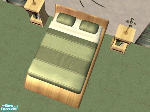 Sims 2 — AnoeskaB Salsa Bedding by luvs10s — A recolour for AnoeskaB's fabulous Salsa Bed using a soothing blend of light