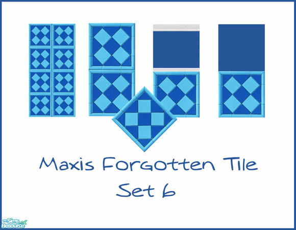 Sims 2 — Maxis Forgotten Tile Set 6 by robbyngirl — Always love the tile floors with The Sims 2 and expansion pack, but