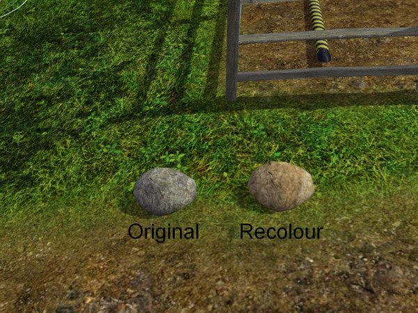 Sims 3 — Small Granite rock sandstone recolour by samusa06 — Small Granite garden rock recoloured to WA Sandstone.