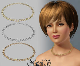 Sims 3 — NataliS chain necklace  FT-FA by Natalis — A simple metal chain necklace. A new mesh for the FT-FA.