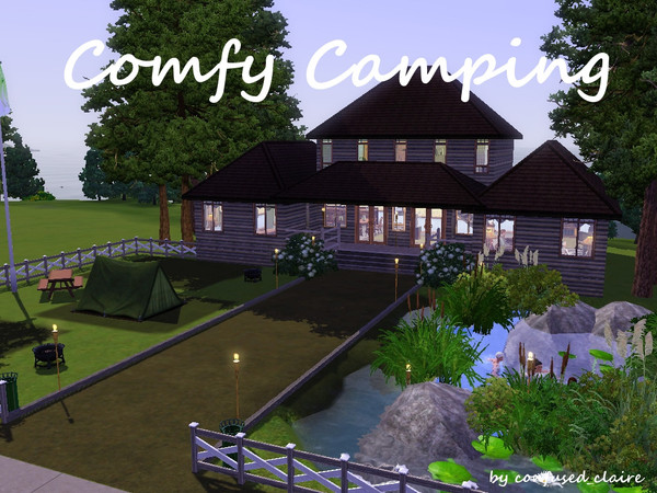Sims 3 — Comfy Camping- CC Free!  by confused_claire — Surrounded in gorgeous woodland is Comfy Camping. A camp site
