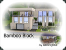 Sims 3 — Bamboo Block by kateknightuk — This modern open plan home contains the main house, with one large open plan