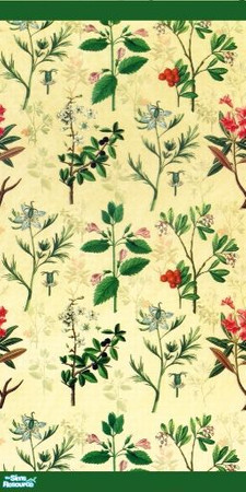 Sims 2 — Classic Flowers Wallpaper - Classicflowers Greenstripes by csudibaba — 