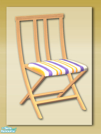 Sims 2 — Summer Days:Patio Chair - Wood Light by Shakeshaft — Part of a recolour of my Summer Days Patio Set, in a Light
