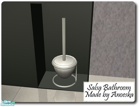 Sims 2 — Salsa Bathroom Toiletbrush by AnoeskaB — Metallic toiletbrush. Can also be placed on one of the extra slots at