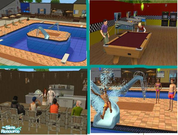 Sims 2 — Ocean City by aol_chunkytrol — Spend a hot summer day in Ocean City. Cool off in the pool, grab something to eat
