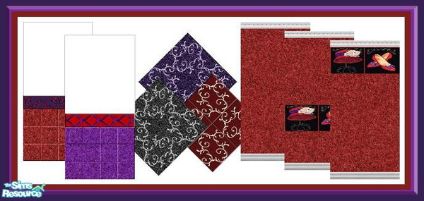 Sims 2 — Red Hats by Lorah — Build your Red Hats club house with hat and shoes in red and purple.