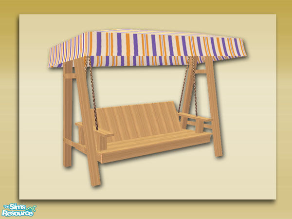 Sims 2 — Summer Days: Garden Swing Wood - Light by Shakeshaft — Part of a recolour of my Summer Days Patio Set, in a