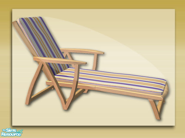 Sims 2 — Summer Days: Patio Lounger Cushion 02 by Shakeshaft — Part of a recolour of my Summer Days Patio Set, in a Light
