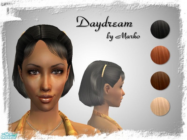 Sims 2 — Daydream hair set by Marko — A lovely short, romantic hairstyle that makes you sing "Daydream, I fell