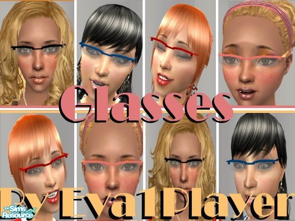 Sims 2 — Stylish Glasses  by Eva1Player — Do you hate those thick framed glasses in the game? Don't you wish that you