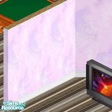 Sims 1 — \"Cotton Candy\" Wallpaper by Salaa — In-game price: 6 In-game description: \"Drift off to