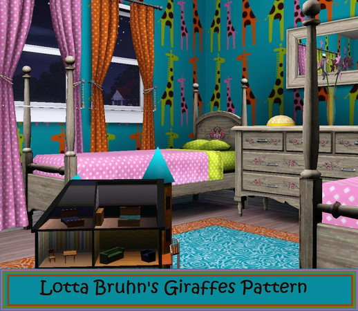 Sims 3 — Lotta Bruhn Giraffes Pattern by ahundley — Lotta Bruhn Giraffes pattern