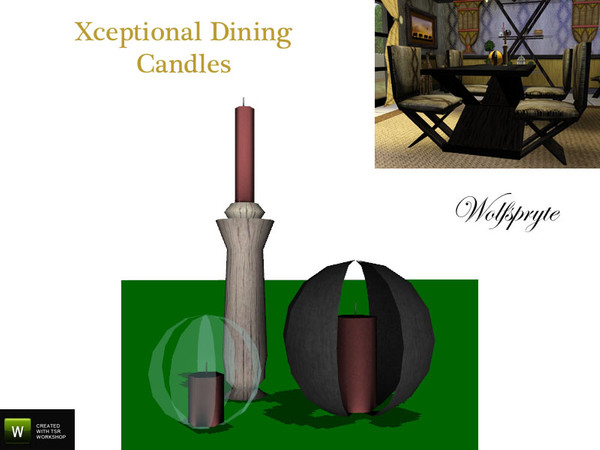 Sims 3 — Xceptional Dining Candles TSRAA by wolfspryte — Part of the Xceptional Dining Collection You will find these