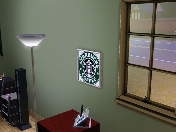 Sims 3 — painting Starbucks by paterdave2 — The Starbucks logo in a painting for the real coffee addicted