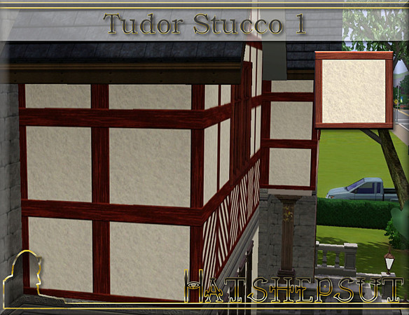 Sims 3 — Tudor Stucco 1 by hatshepsut — Part of the Tudor Stucco pattern set