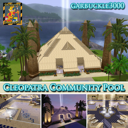 Sims 3 — Cleopatra Community Pool by garbuckle3000 — An oasis away from the everyday, this community pool is situated