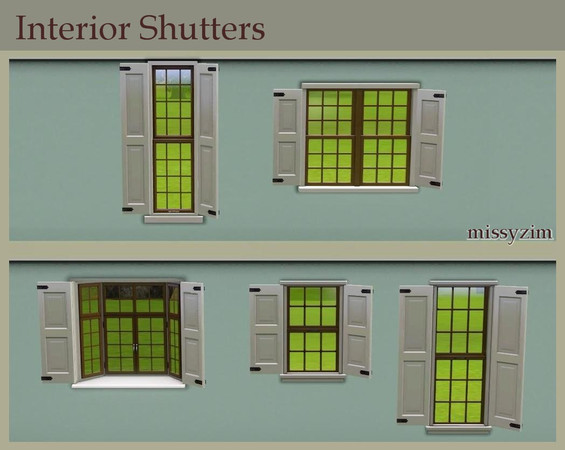 Sims 3 — MZ_Interior Shutters by missyzim — A set of single shutters which can be placed anywhere and turned in any