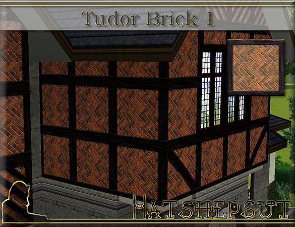 Sims 3 — Tudor Brick 1 by hatshepsut — Part of the Tudor Brick pattern set