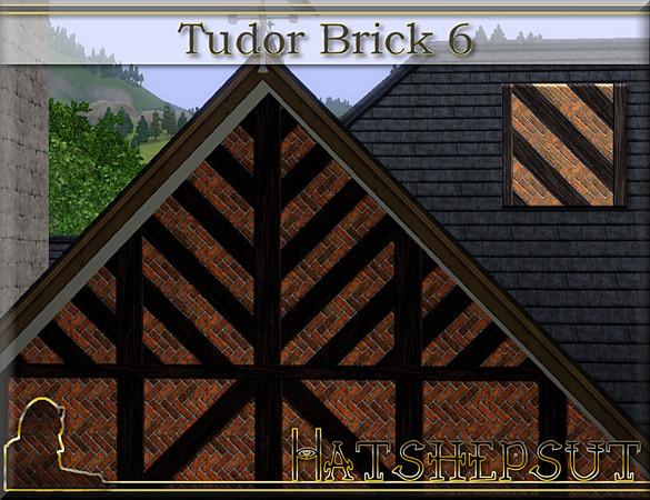 Sims 3 — Tudor Brick 6 by hatshepsut — Part of the Tudor Brick pattern set