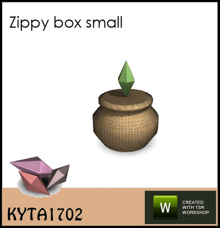 Sims 3 — Zippy plumbob box  by Kyta1702 — a simple box for little treasures.