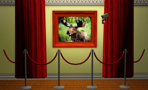 Sims 3 — Moose Painting by KadriWright — No home is complete without a picture of a moose. Seriously, it's true. The