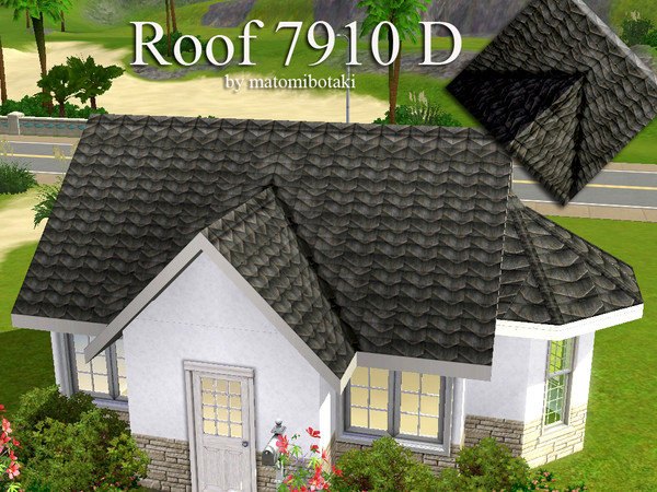 Sims 3 — Roof 7910 D by MB by matomibotaki — Roof 7910 D by MB.