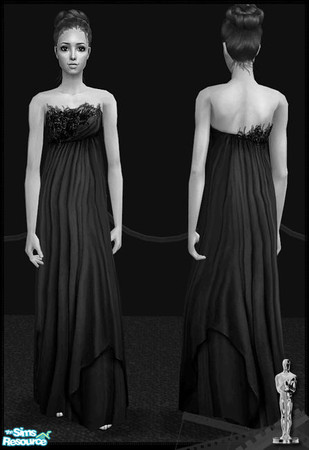 Sims 2 — Oscar Dresses 2008 - Mesh Siluetta Afhighwaistedwidegown by Siluetta — Wide gown.
