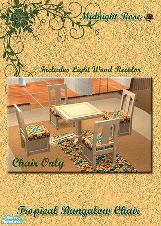 Sims 2 — MRC Tropical Bungalow Set - Mrc Tropica lchair by MidnightRose — Dining and desk chair for the MRC Tropical
