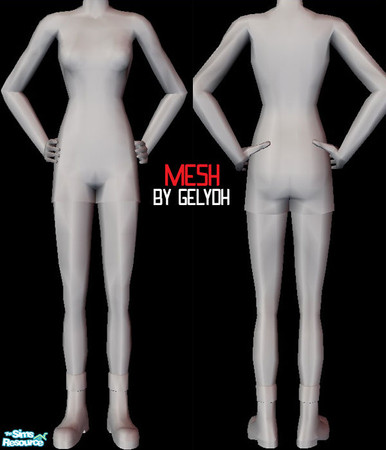 Sims 2 — MESH - Shorts and Boots for Adult Females (REA28)  by gelydh — New full-body mesh for adult females with hiking