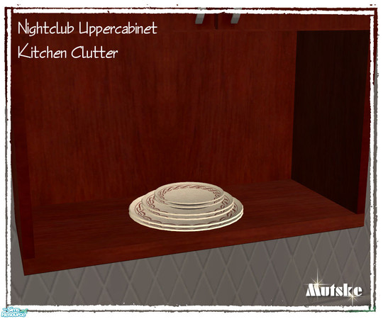 Sims 2 — Kitchen Clutter Plates by Mutske — You can find these in decorative/sculpture. Just for decoration.